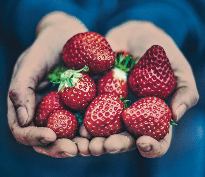 Poignée de fraises