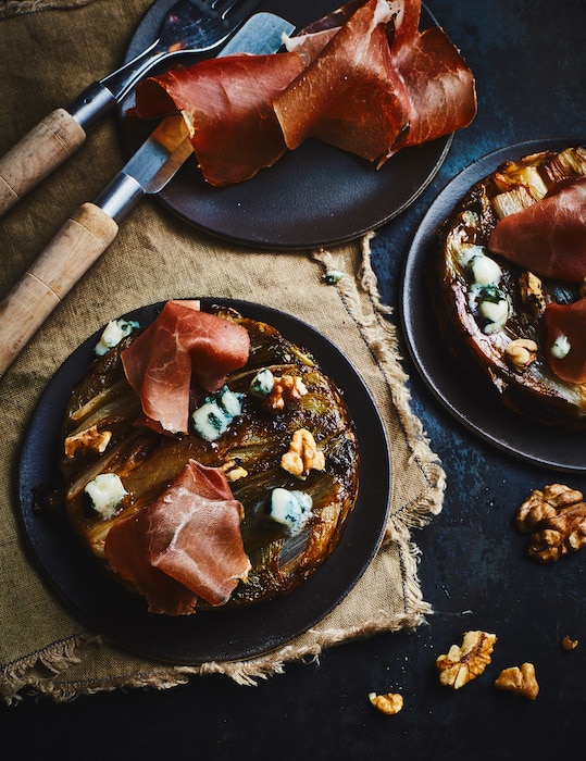 Tatins Endive-Roquefort au jambon Consorcio Serrano