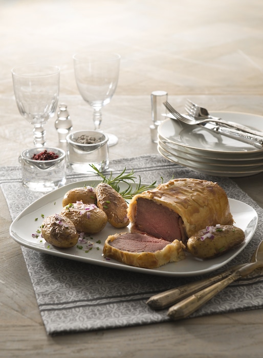 Bœuf en croute et pommes de terre Pompadour