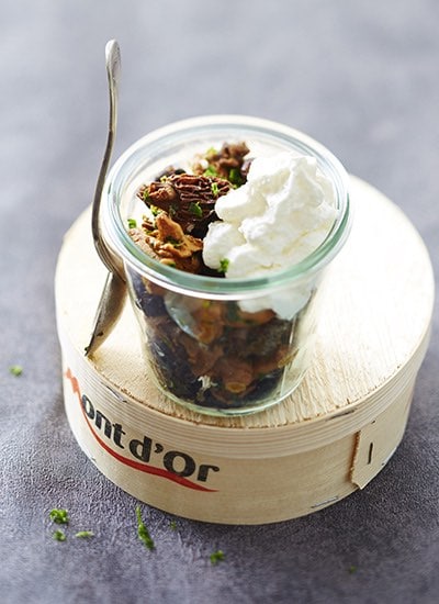 recette_de_verrines_de_champignons_au_mont_dor recette de Verrines de champignons au Mont d’Or