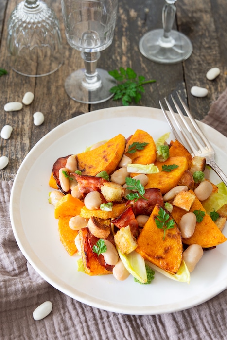 recette de Salade de Haricots Tarbais et butternut