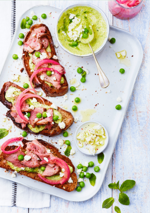 recette_de_bruschetta_dagneau_aux_petits_pois recette de Bruschetta d’agneau aux petits pois