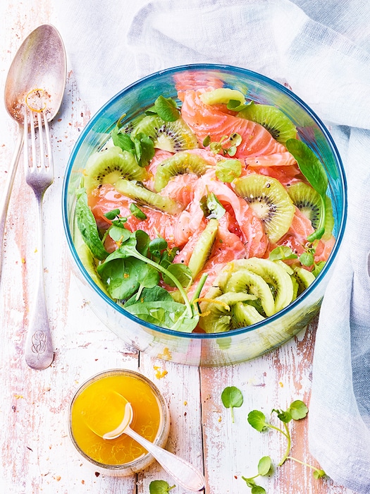 recette_de_salade_de_kiwi_et_saumon_marine recette de Salade de kiwi et saumon mariné