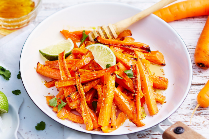 Carottes Rôties Au Four Miel #ail