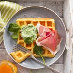 recette de Gaufres à la mousse d’épinards