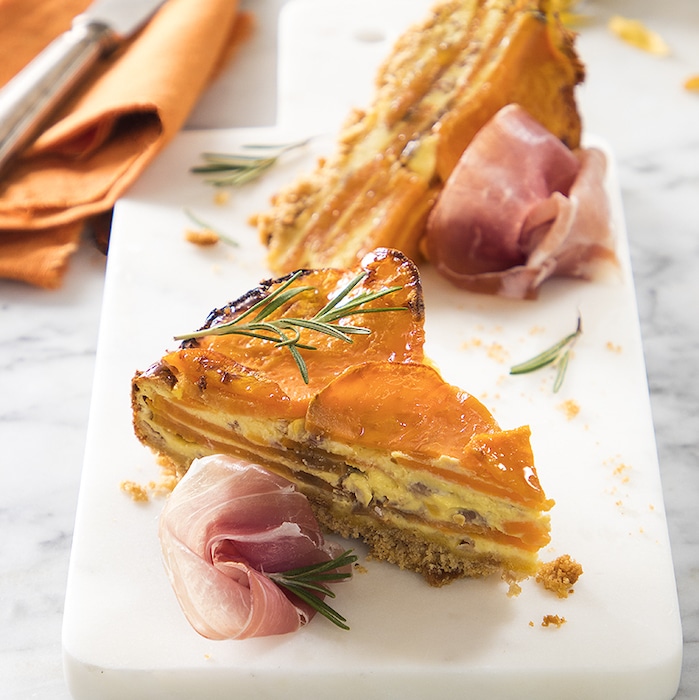 recette de Tarte aux patates douces et jambon