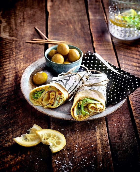 recette de Wraps aux légumes et olives vertes