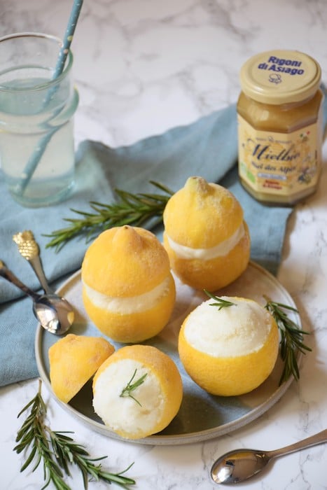 recette de Citrons givrés au Mielbo et au romarin