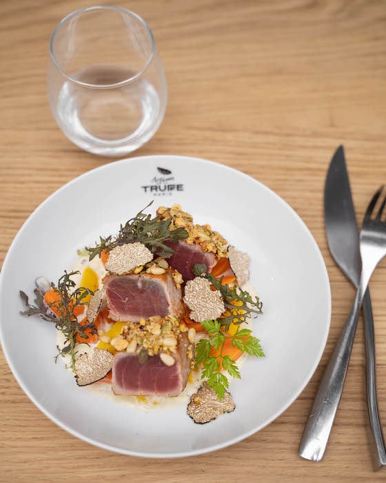 recette de Thon albacore snacké à la truffe