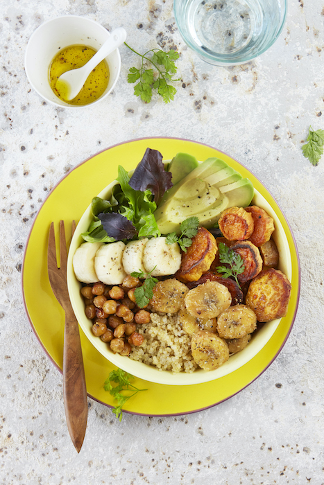 recette de Buddha bowl au quinoa et bananes