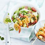 recette de Brochettes de gambas marinées au yaourt