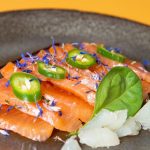 Saumon gravlax et gelée yuzu