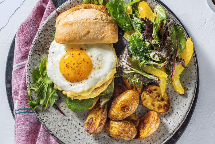 Burger végétarien à l’oeuf
