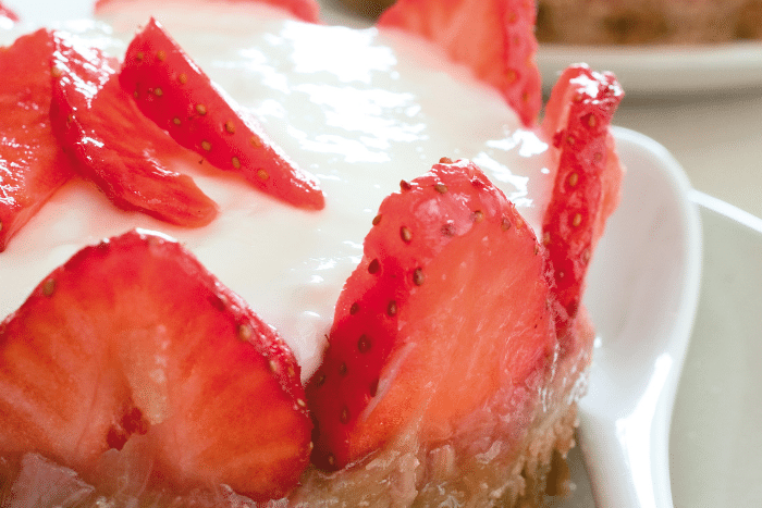 Cheesecake fraise rhubarbe