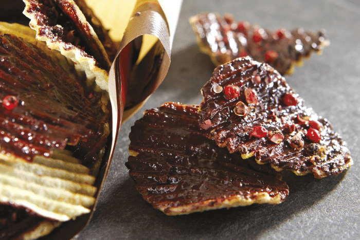 Chips de Pompadour au chocolat
