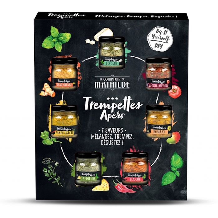 Coffret trempettes apéro 7 saveurs