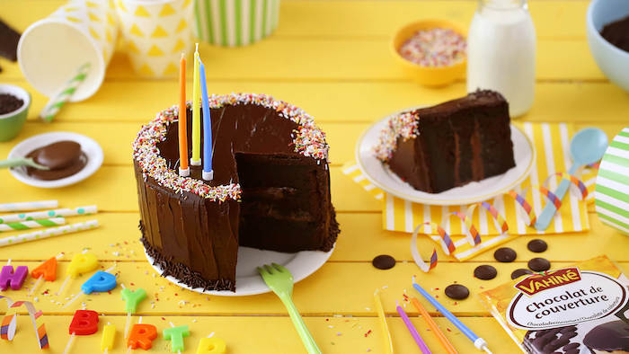 recette de Gâteau d'anniversaire au chocolat