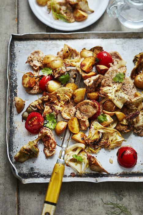 recette de Sauté de porc aux légumes à la plancha