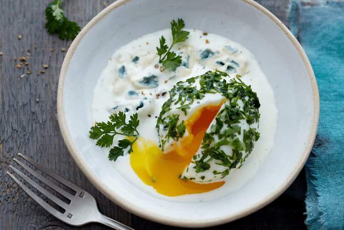 Oeuf mollet aux herbes