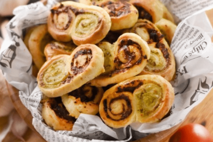 Palmiers apéros rouges et verts