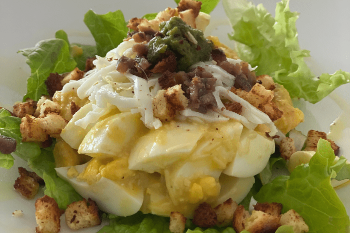 Salade d’œuf façon Caesar
