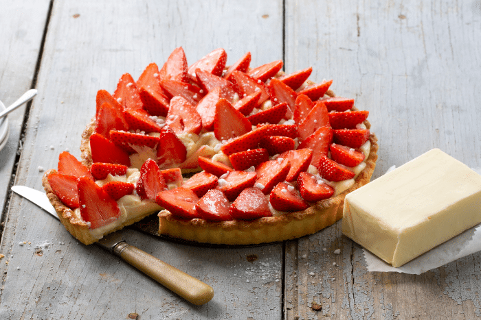 Tarte aux fraises sur sablé