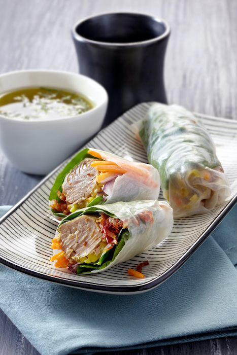 recette de Filets de thon en rouleaux exotiques