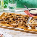 recette de Tarte aux poires et amandes aux canneberges