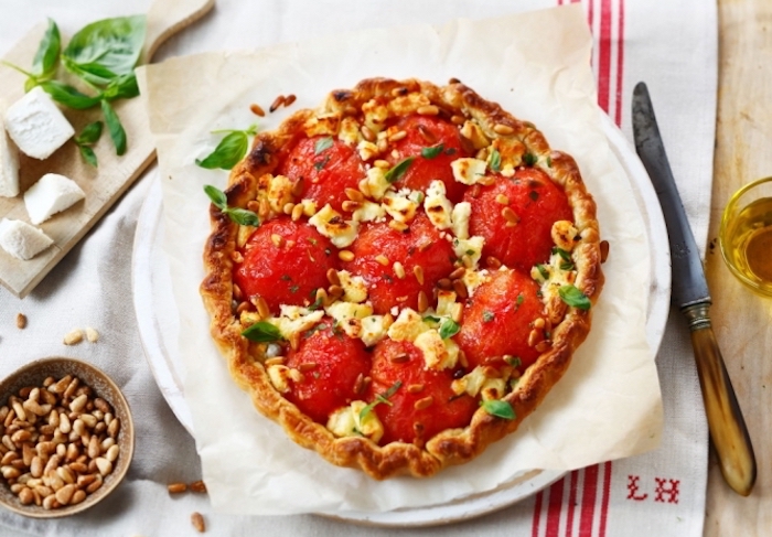 recette_de_tarte_feuilletee_chevre_et_tomates recette de Tarte feuilletée chèvre et tomates