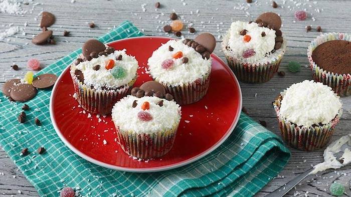 recette de Cupcakes bonhommes de neige