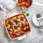 recette de Gratin de gnocchi aux boulettes d’agneau