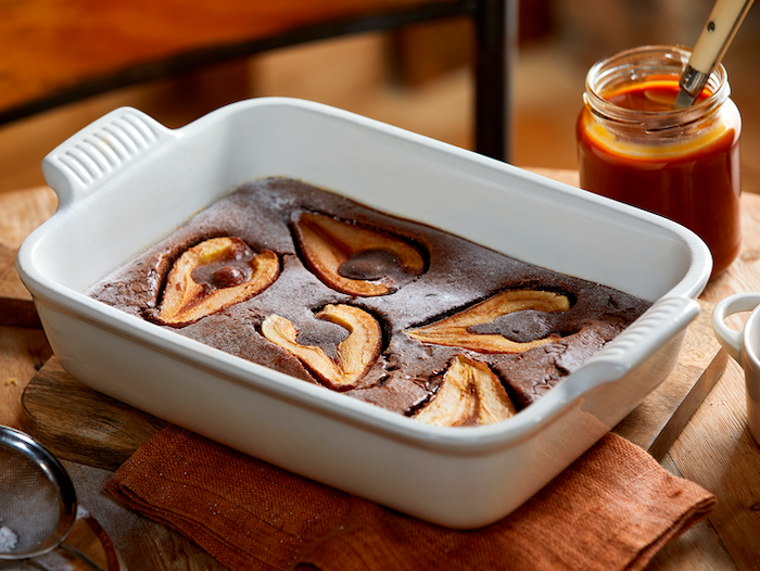 recette de Clafoutis aux poires et au chocolat