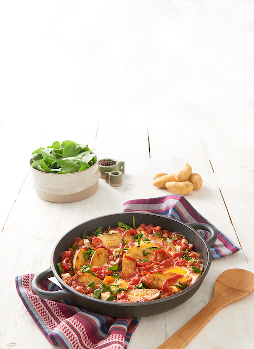 recette de Shakshuka aux Ratte du Touquet épicées