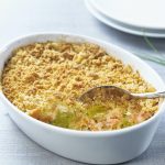 recette de Crumble de saumon aux poireaux