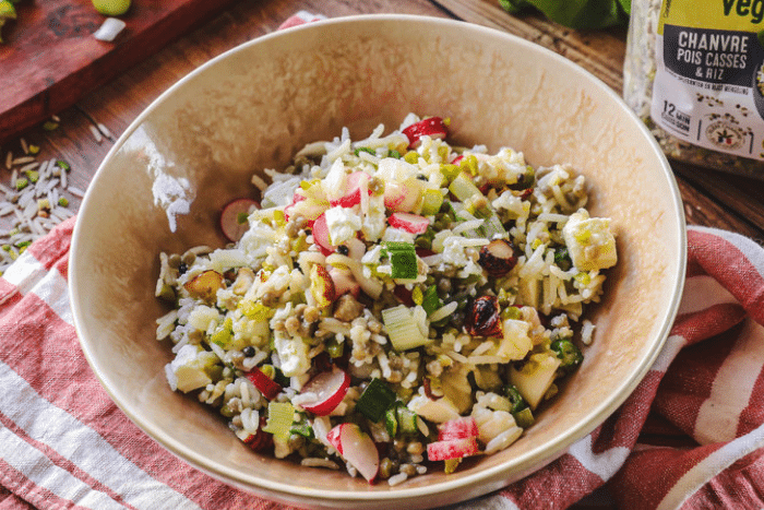 Salade veggie au chanvre