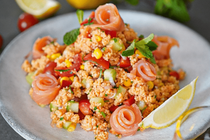Taboulé au saumon fumé