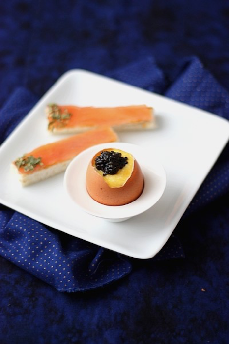 recette d'Oeufs brouillés au caviar