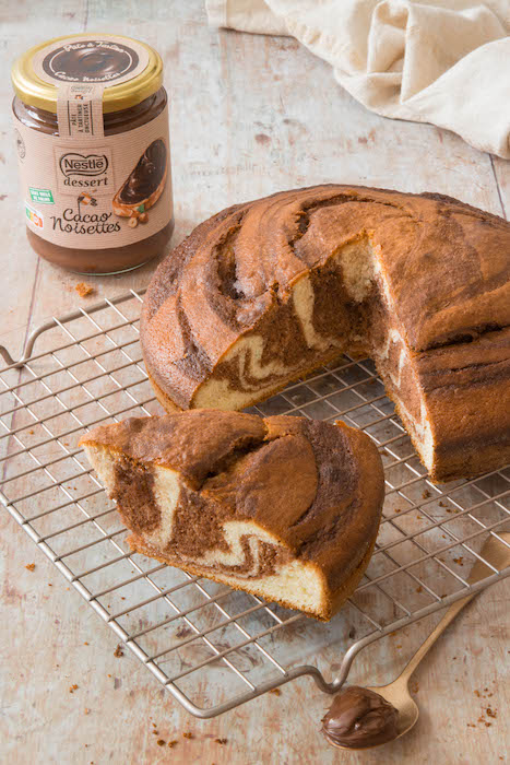 recette de Gâteau marbré à la pâte à tartiner