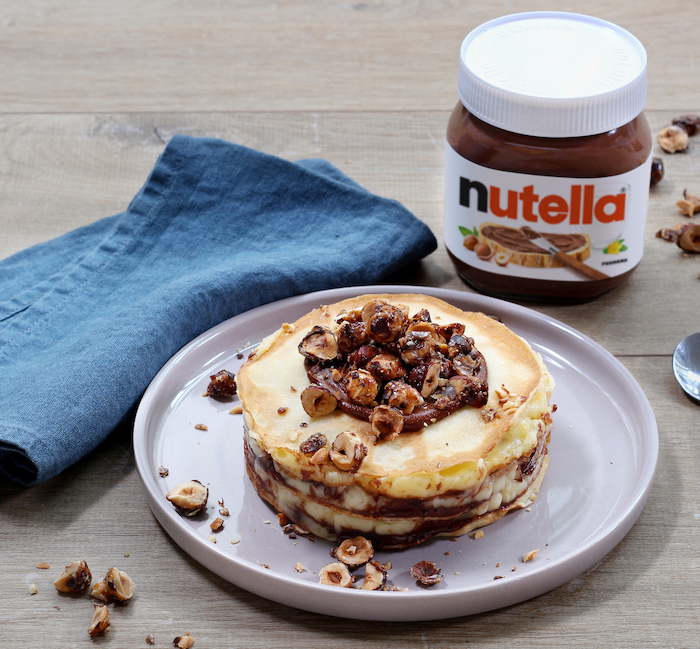 recette de Mille-feuilles de crêpes au Nutella