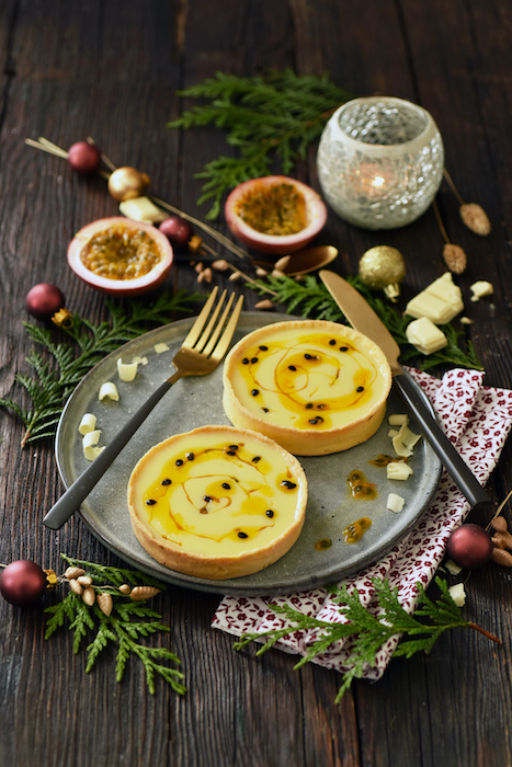 recette de Tartelettes chocolat blanc passion