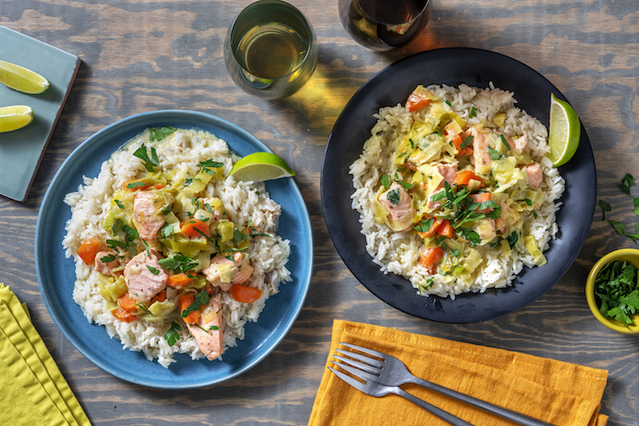 recette de Blanquette de saumon aux poireaux et carottes