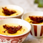 Velouté de maïs au magret fumé
