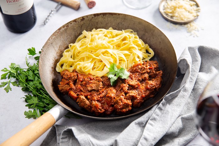 recette de Tagliatelles au bœuf braisé