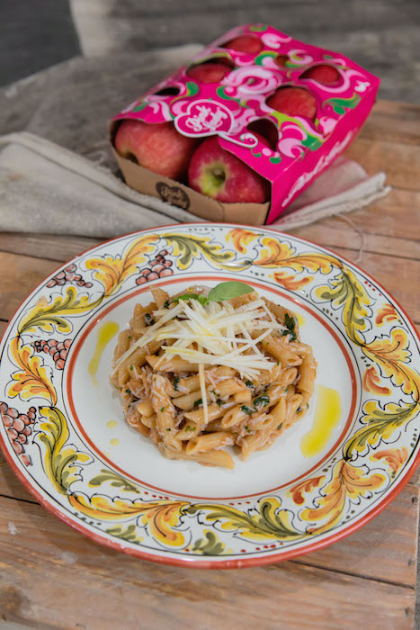 recette de Penne au tourteau et à la pomme