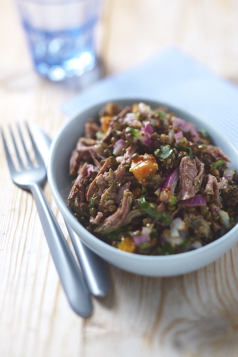recette de Salade de bœuf aux lentilles
