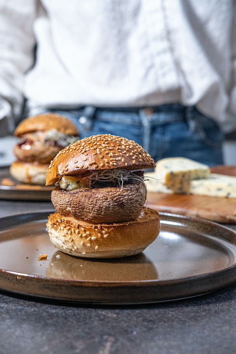 recette de Burger de portobello à la Fourme d’Ambert