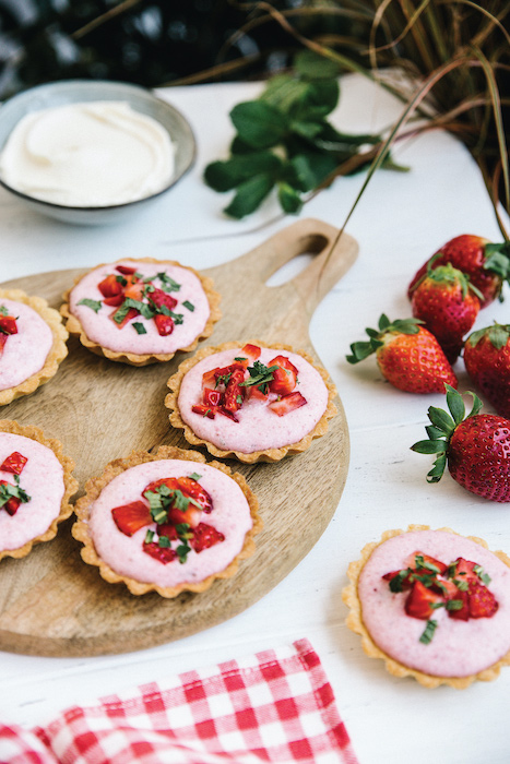 recette de Tartelettes à la mousse de fraises vanillée