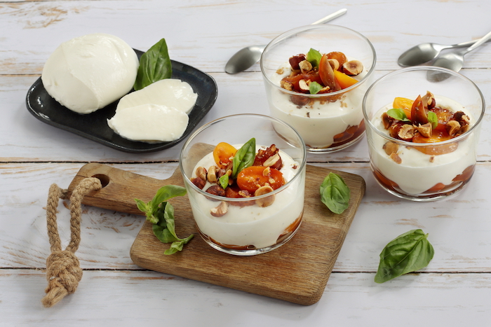 recette de Chantilly de mozzarella aux tomates confites