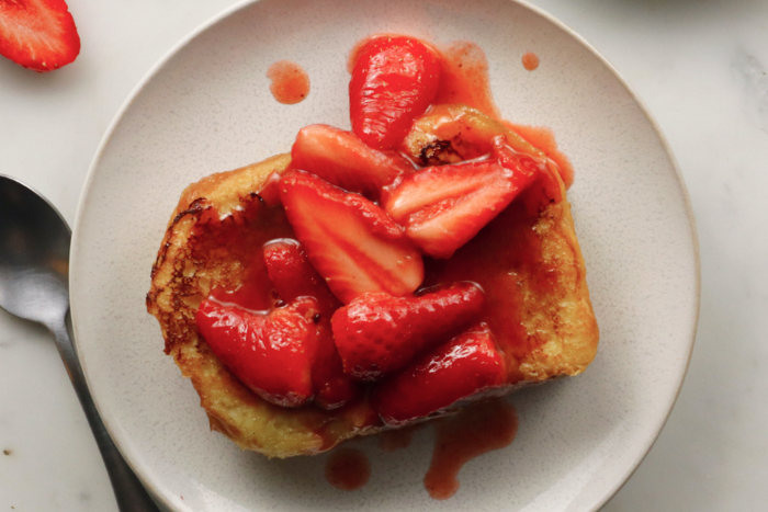 Brioche perdue aux fraises