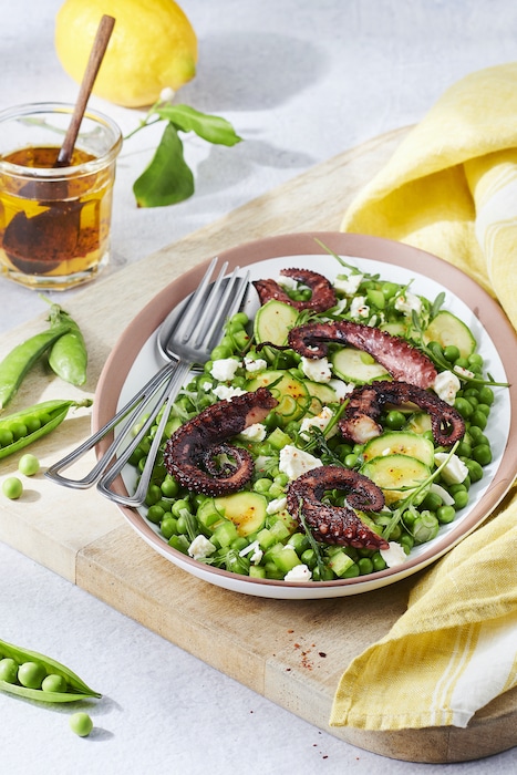 Salade de poulpe mariné et grillé